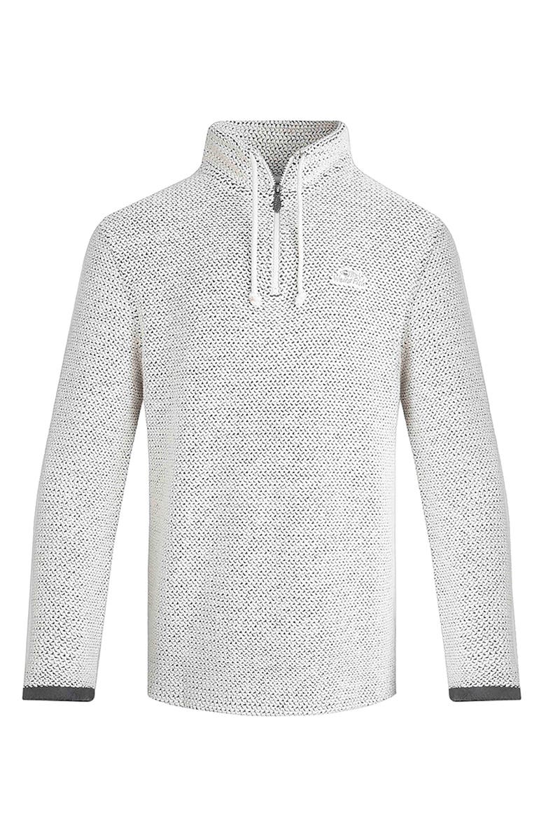 Weird Fish Cruiser 1/4 Zip Macaroni Sweatshirt, Alternate, color, Ecru