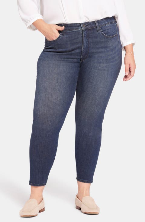 Ami Seamless High Waist Ankle Skinny Jeans (Precious) (Plus)