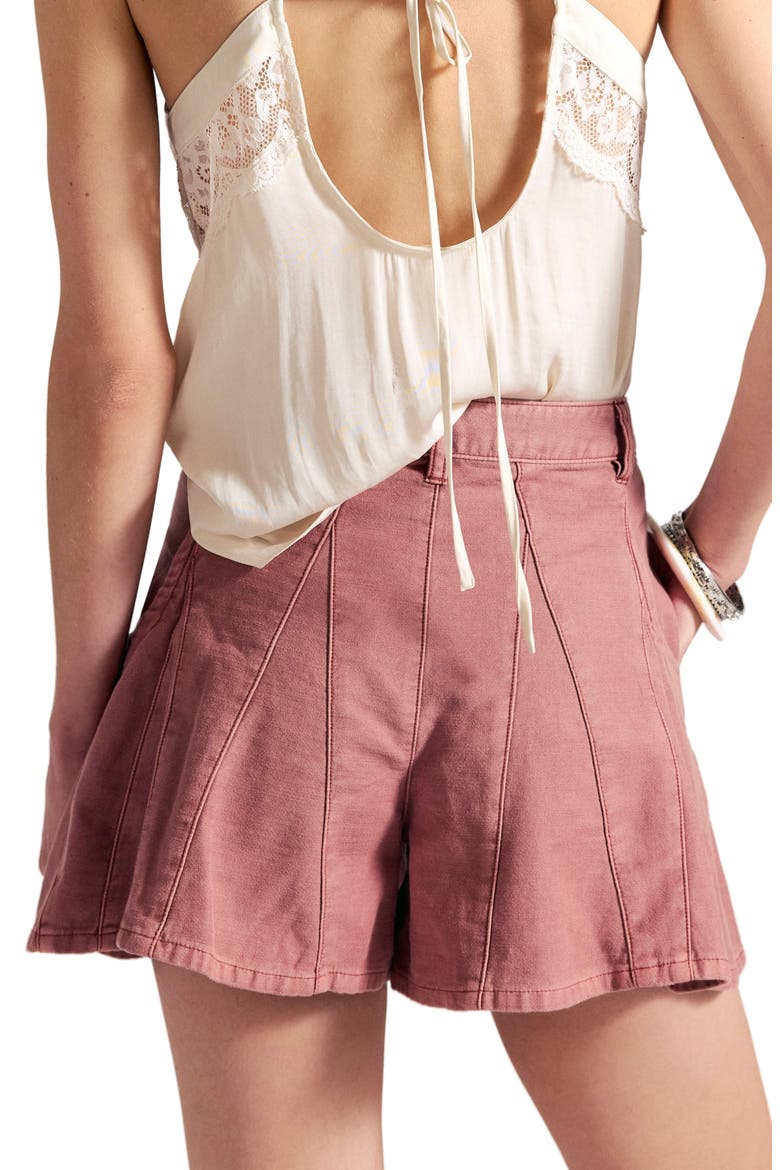 Song & Dance Cotton Shorts, Alternate, color, CEDARWOOD