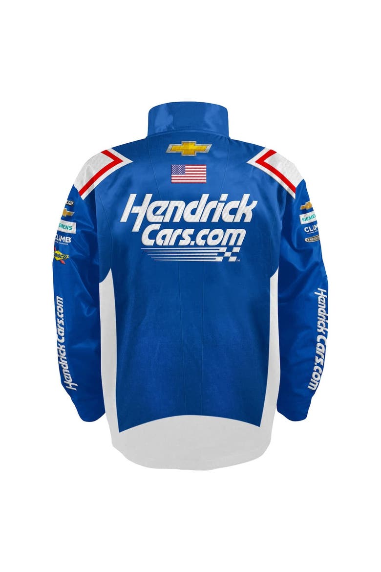 Men's Hendrick Motorsports Team Collection  Blue Kyle Larson Hendrickcars.com Full-Snap Nylon Uniform Jacket, Alternate, color, Blue