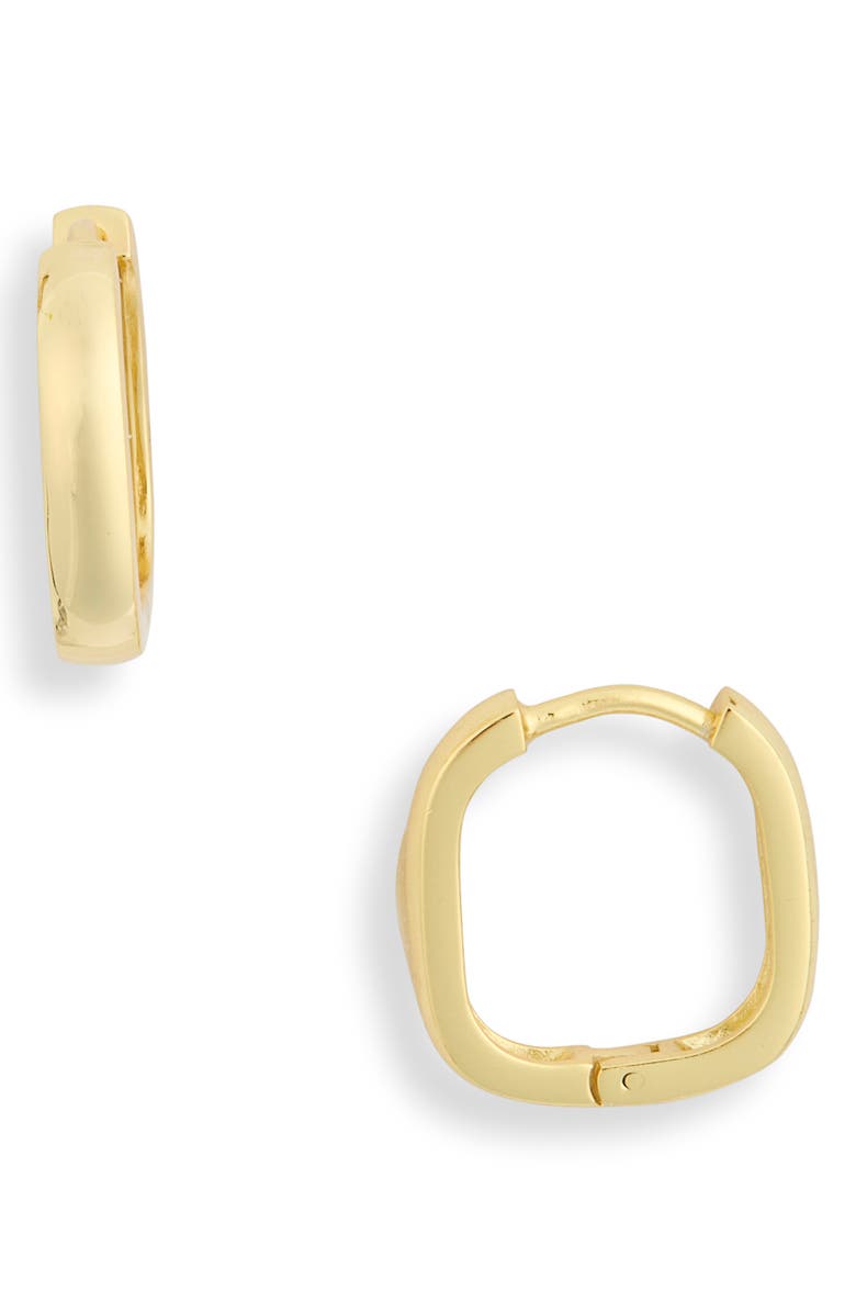 Argento Vivo Sterling Silver Square Hoop Earrings, Main, color, Gold