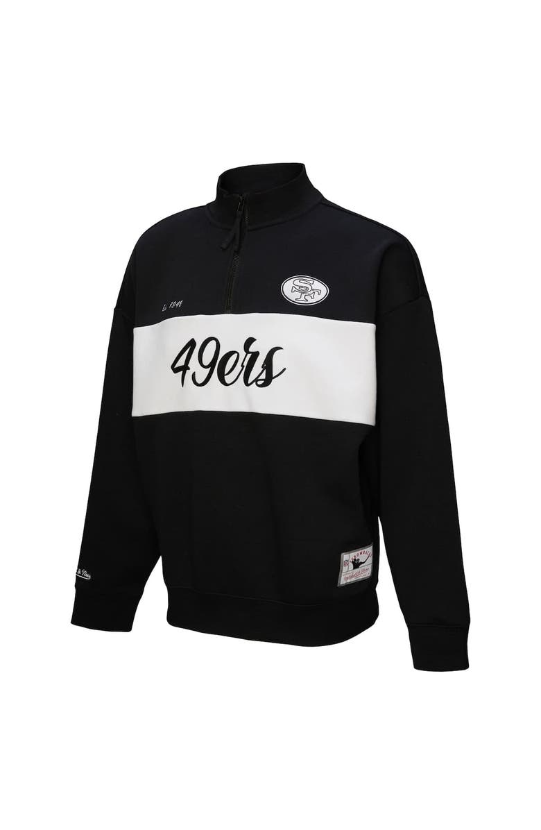 Mitchell & Ness Women's Mitchell & Ness Black San Francisco 49ers Quarter-Zip Jacket, Alternate, color, Black