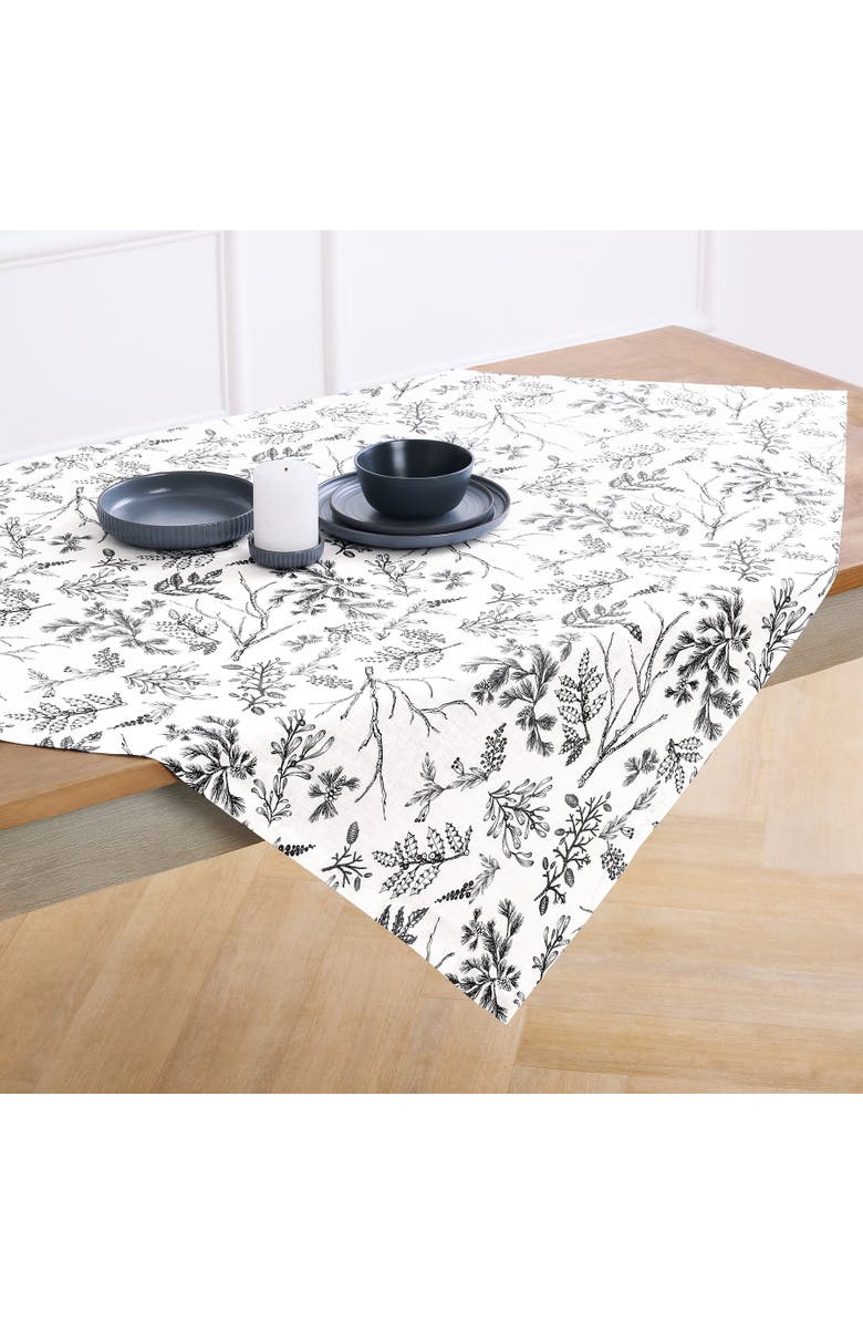 Solino Home Linen Table Throw - Winter Forest, 52" x 52", 52" x 52", Main, color, 