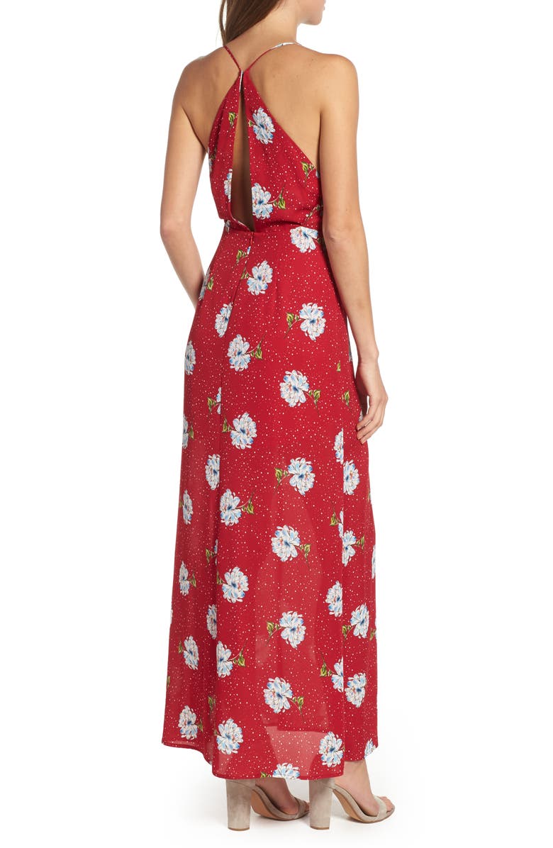 All in Favor Surplice Maxi Dress, Alternate, color,