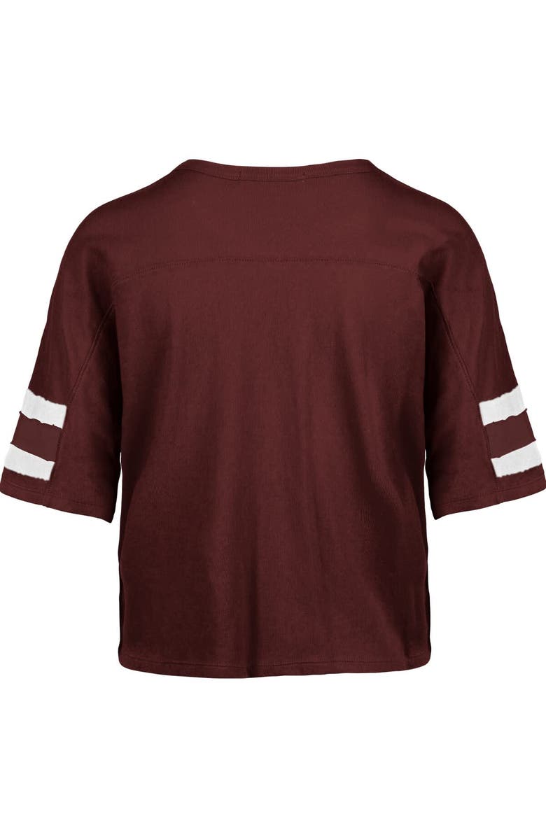 '47 Women's '47 Burgundy Washington Commanders Premier Scout Cropped V-Neck T-Shirt, Alternate, color,