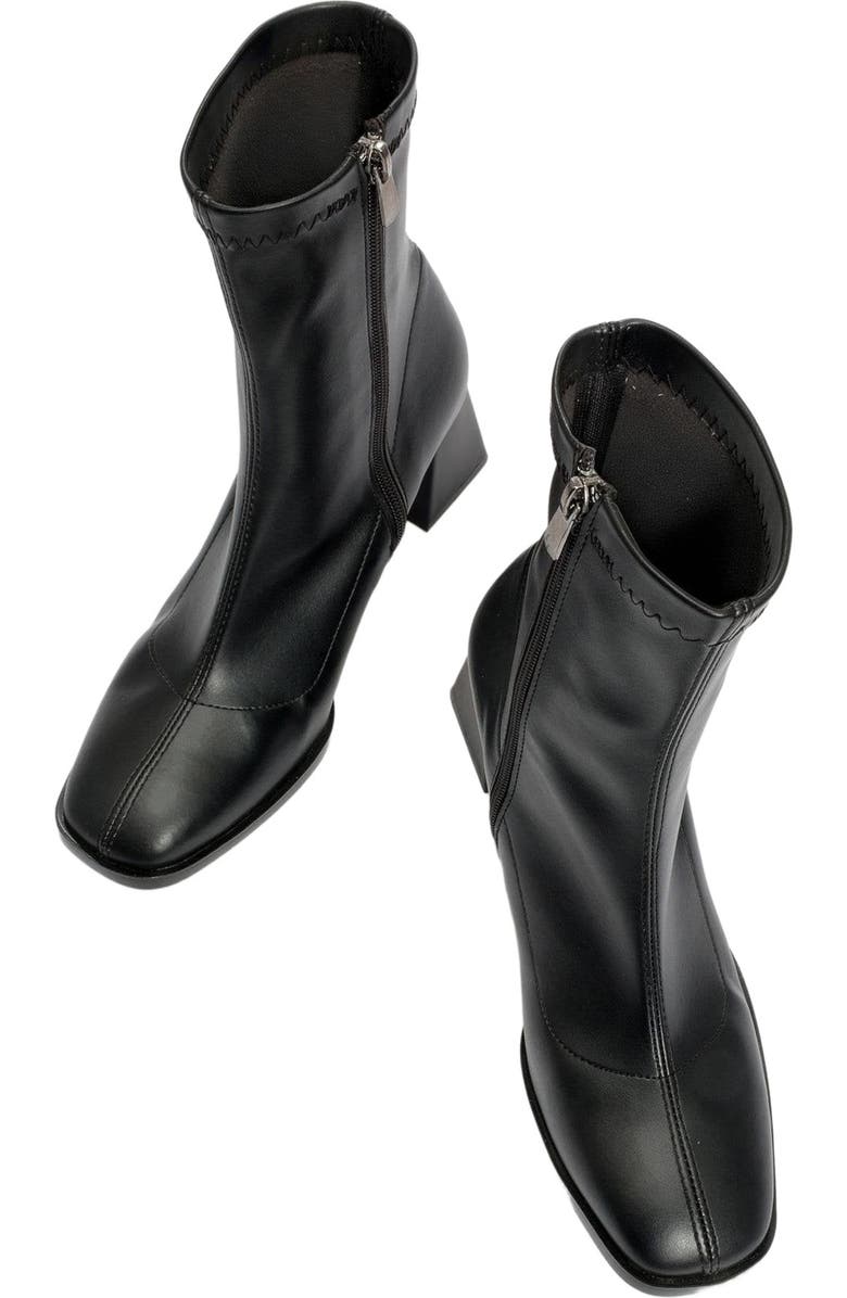 Prologue Shoes Plesa Chunky Heel Boot, Alternate, color, Black Faux Leather