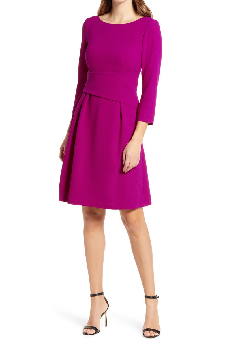 Harper Rose Waist Detail Fit & Flare Dress, Main, color,
