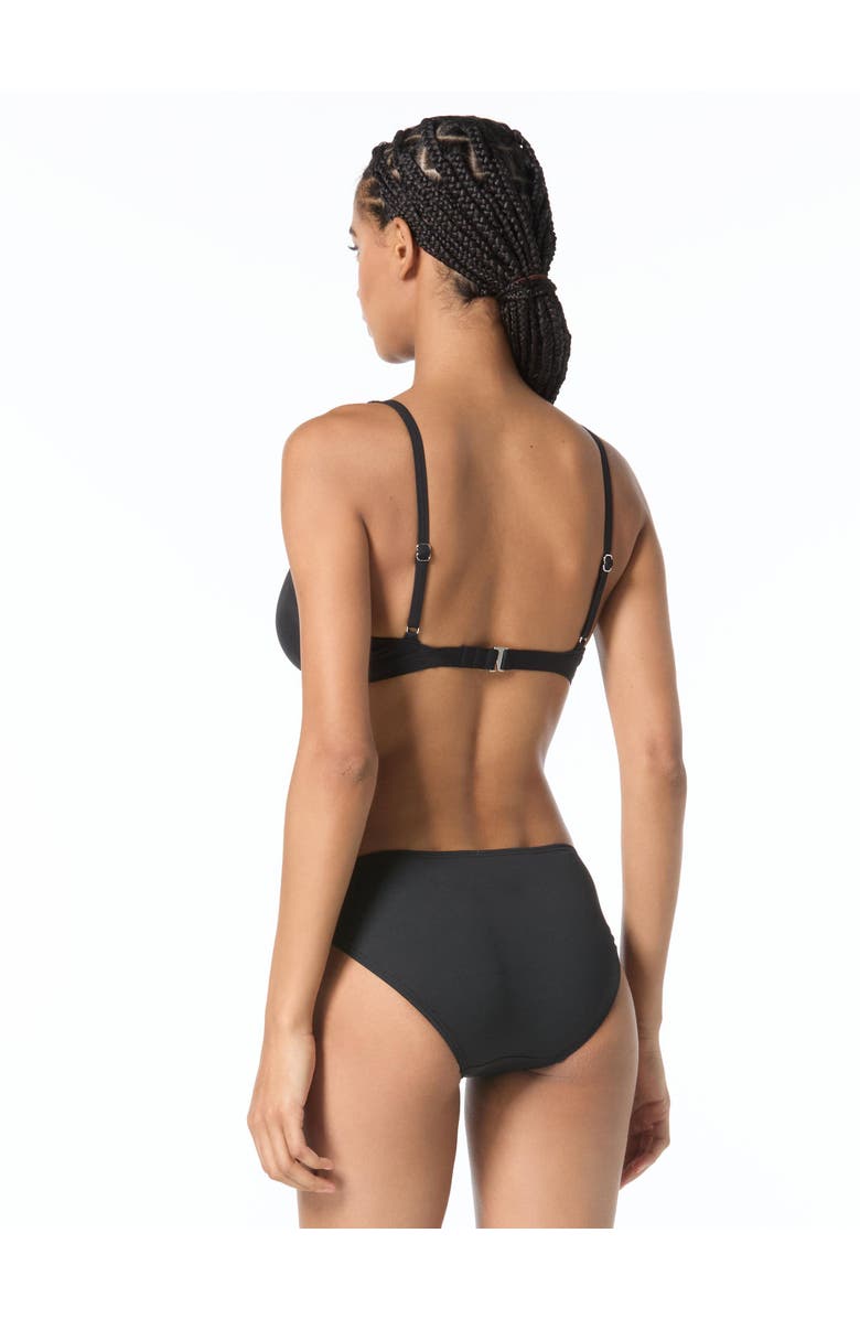MICHAEL Michael Kors Bubble Logo Bra Swim Top, Alternate, color, Black