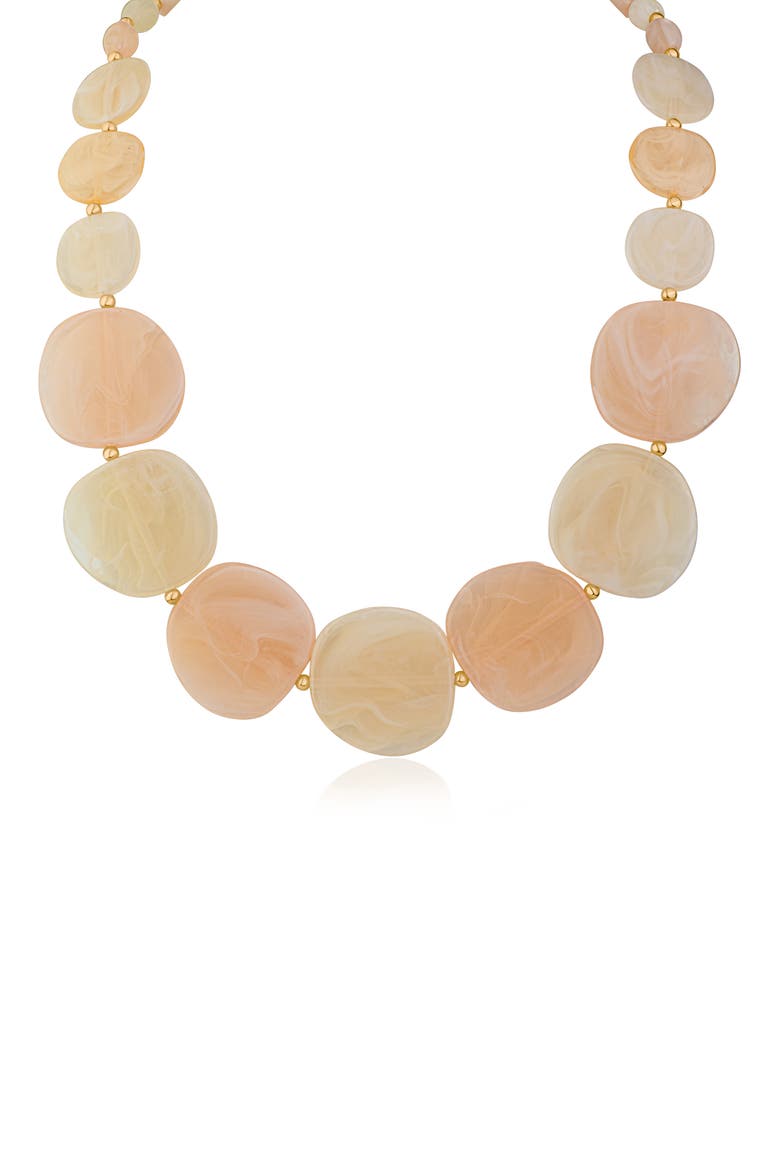 Graduating Disc Necklace (Nordstrom Exclusive), Main, color, BEIGE/ GOLD