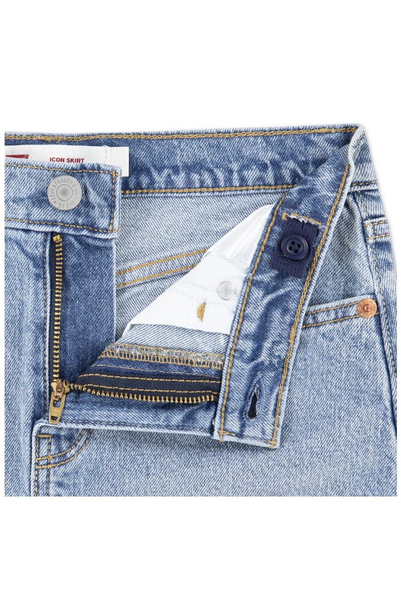 Kids' Icon Denim Skirt, Alternate, color, COASTAL DRIFT