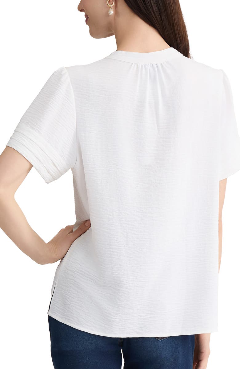 Jones New York Short Sleeve Woven Shirt, Alternate, color, Natural White