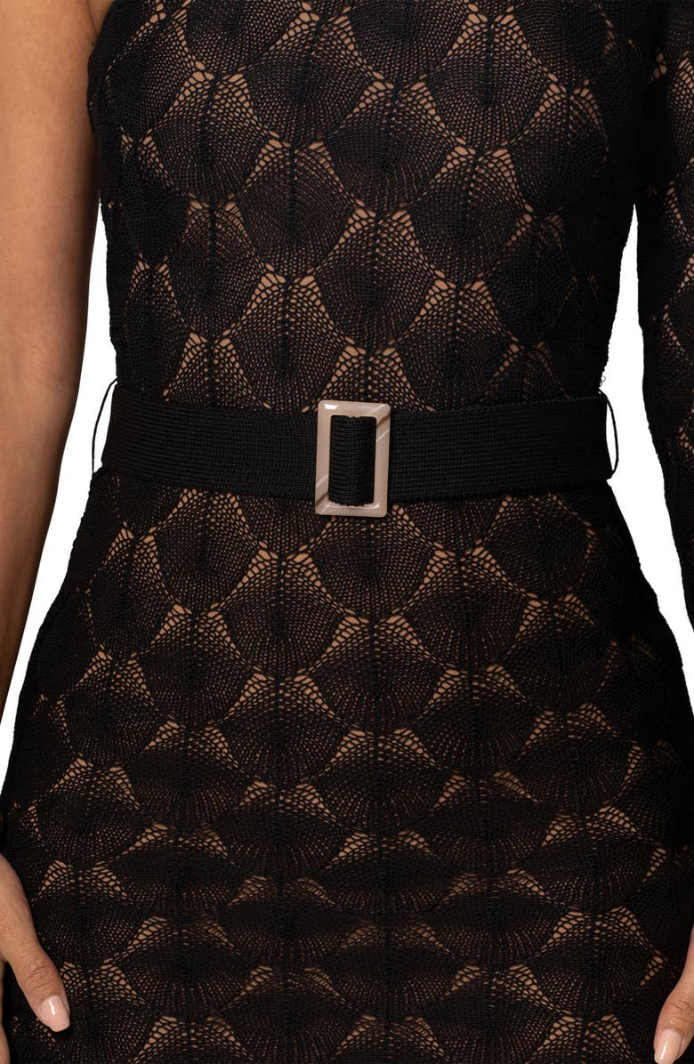 JLUXLABEL La Costa One-Shoulder Maxi Sweater Dress, Alternate, color, 