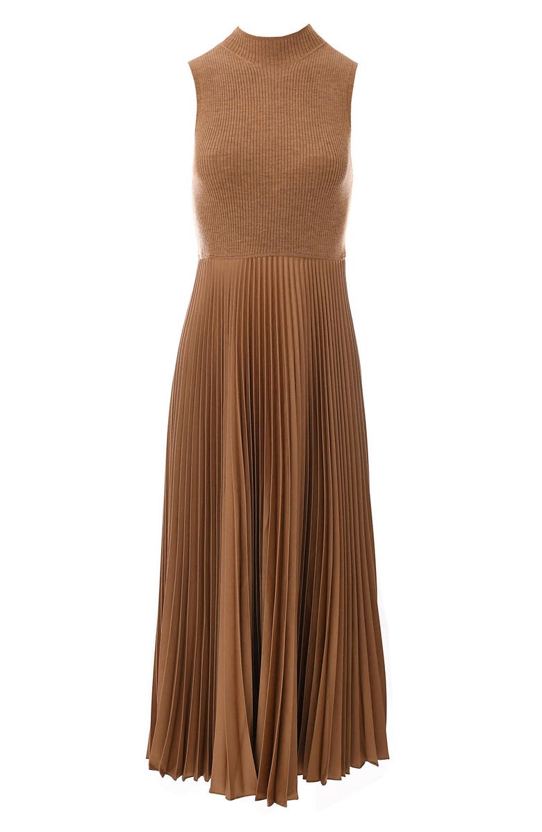 Polo Ralph Lauren Wynna Mixed Media Midi Dress, Alternate, color,