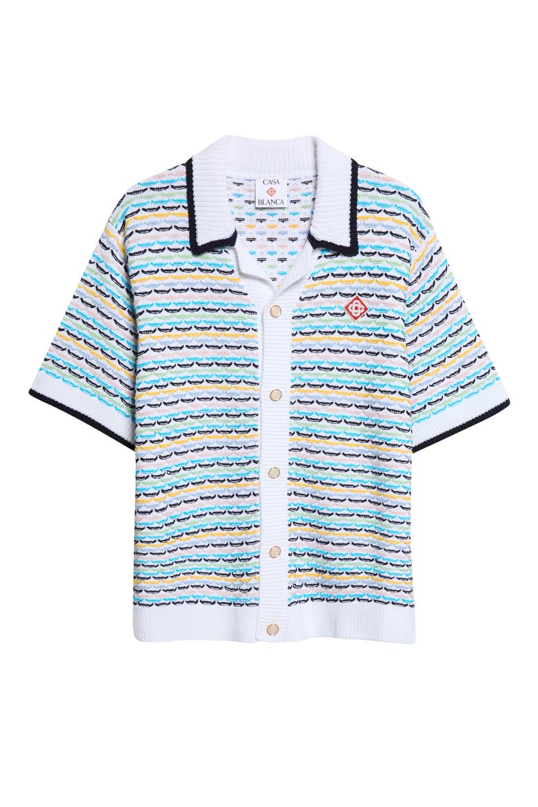 Stripe Cotton Reverse Jacquard Sweater, Main, color, COTTON