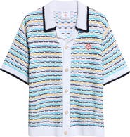Casablanca Stripe Cotton Reverse Jacquard Sweater