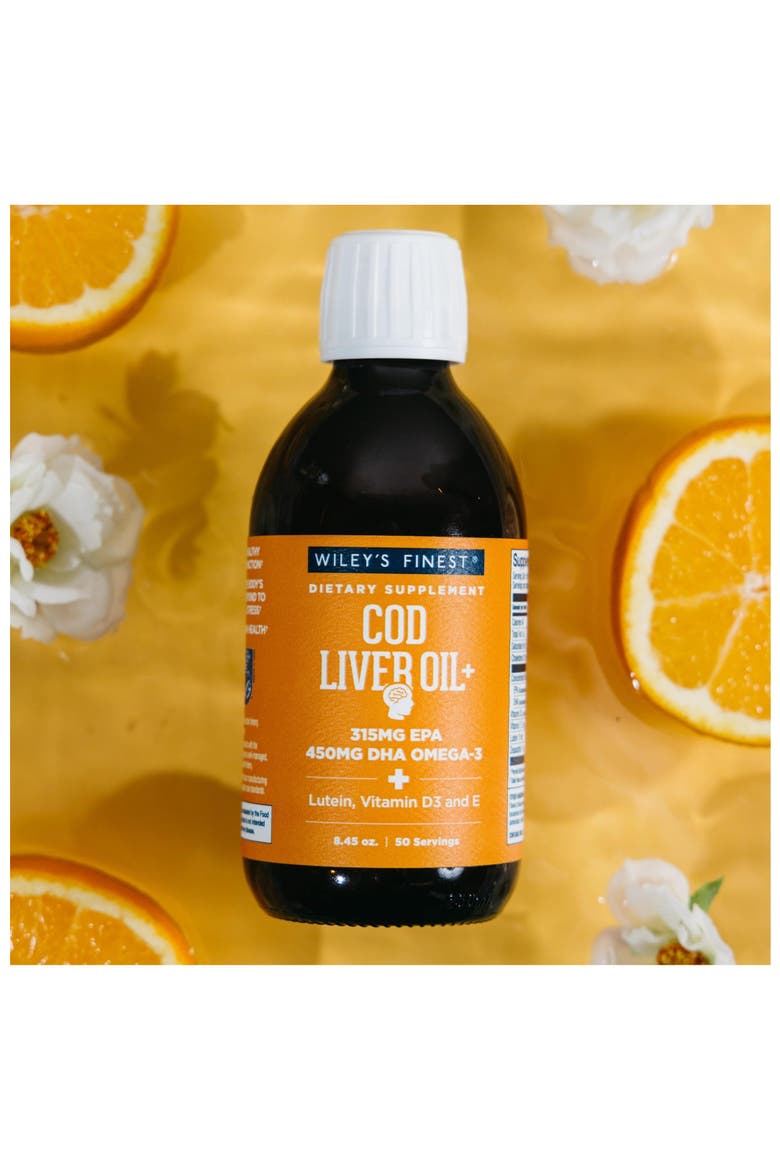 Orange Flavored Cod Liver Oil Omega-3 Supplement(50 servings), Alternate, color, None