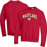 Champion Men's Champion Red Maryland Terrapins Arch Over Logo Pullover Sweatshirt