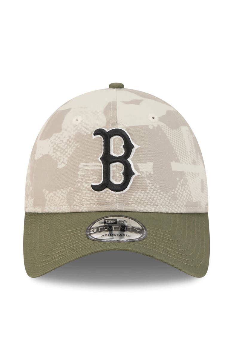 New Era Men's New Era Light Beige/Olive Boston Red Sox 2025 Armed Forces Day 9TWENTY Adjustable Hat, Alternate, color, 