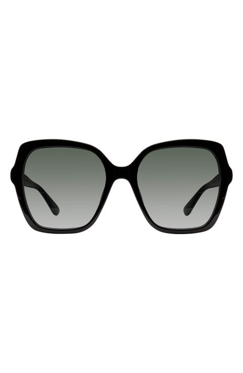 56mm Gradient Square Sunglasses