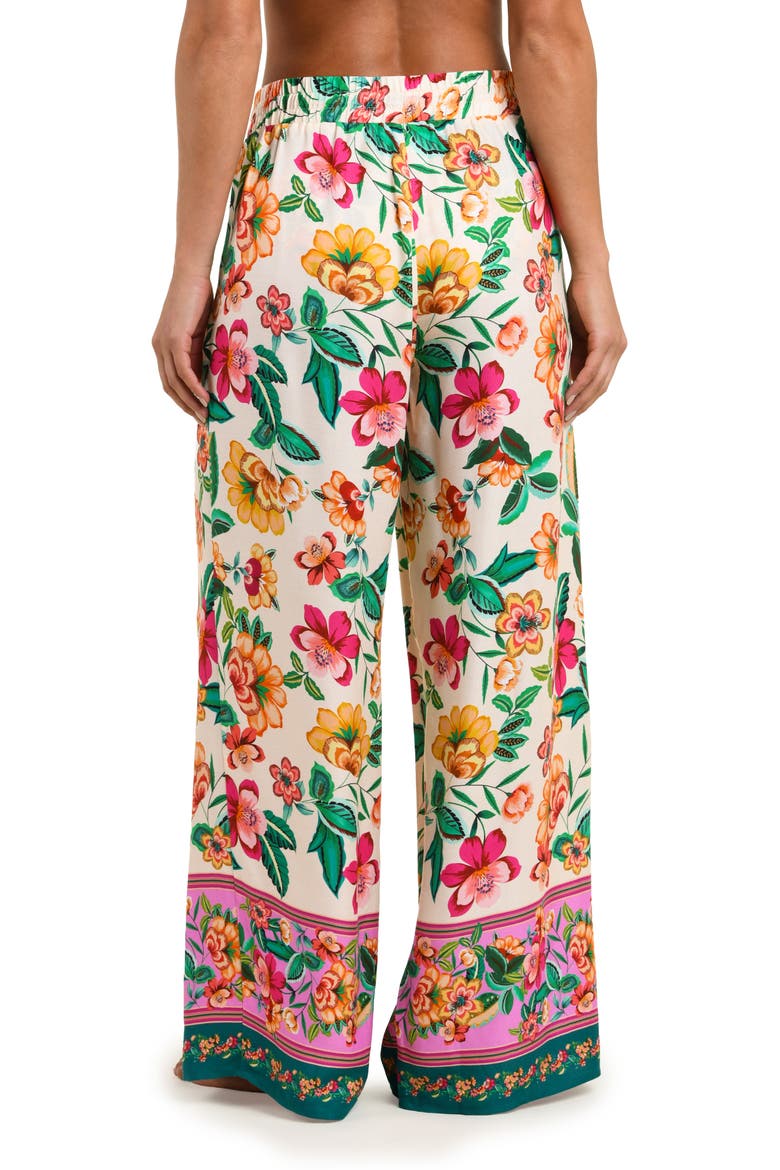 Zen Garden Beach Cover-Up Pants, Alternate, color, GREEN MULTI