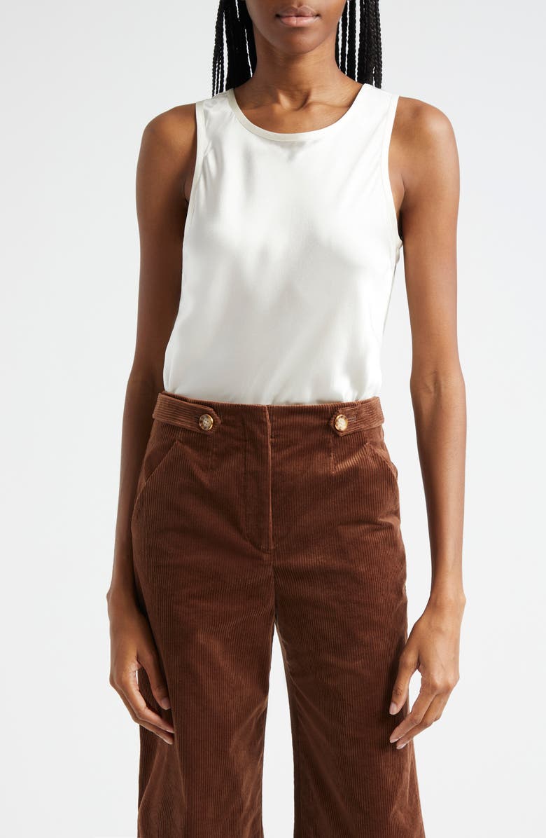 Veronica Beard Sabrina Silk Blend Tank, Main, color, 