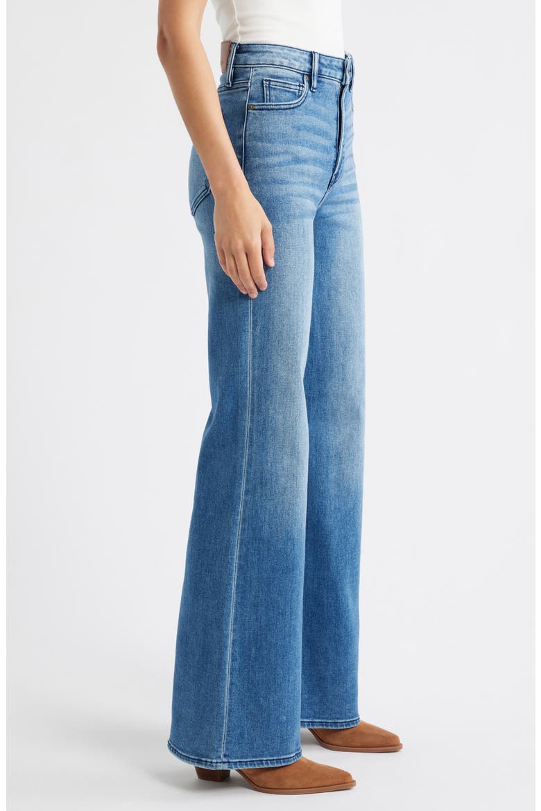 Comfort High Waist Flare Jeans, Alternate, color, DARK WASH
