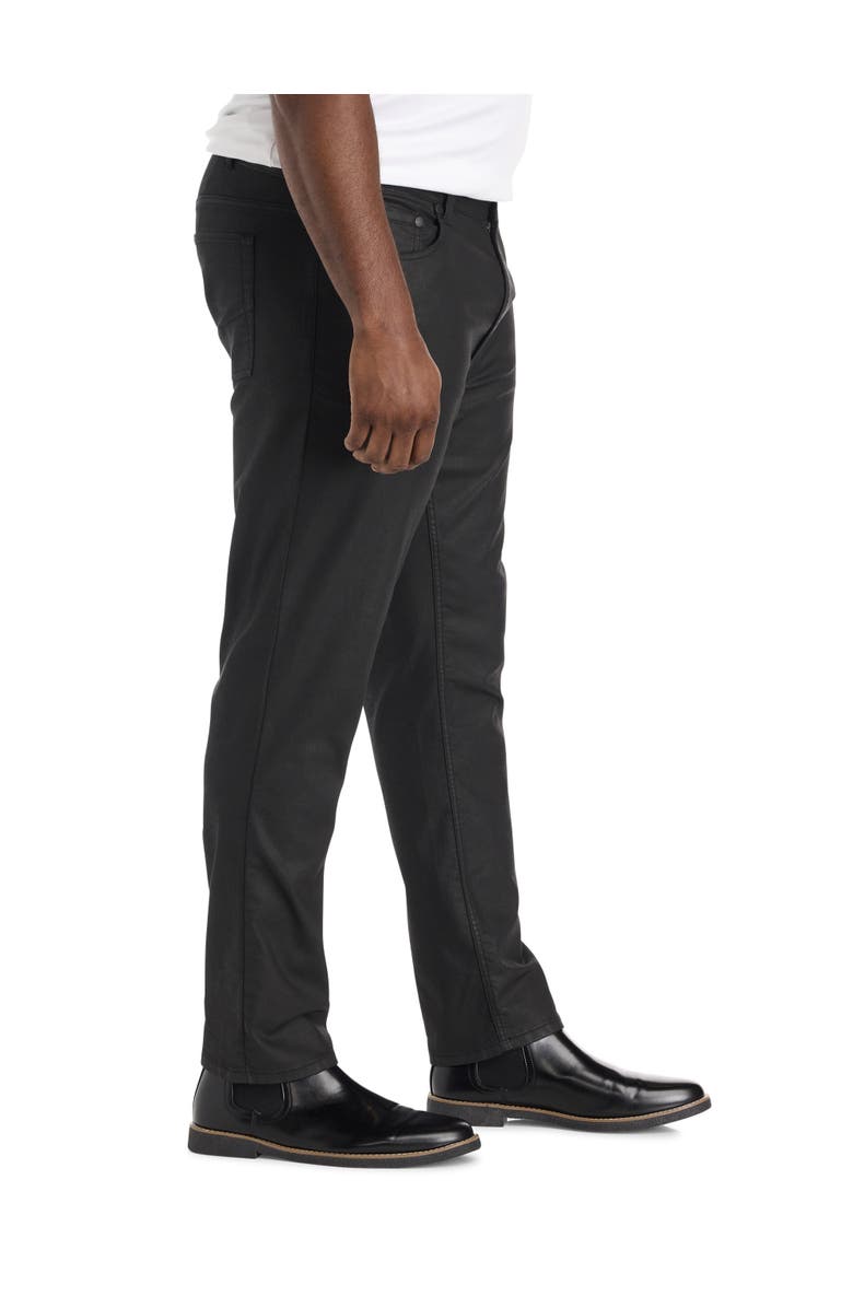 True Nation by DXL Big & Tall Coated Denim Pants, Alternate, color, Black