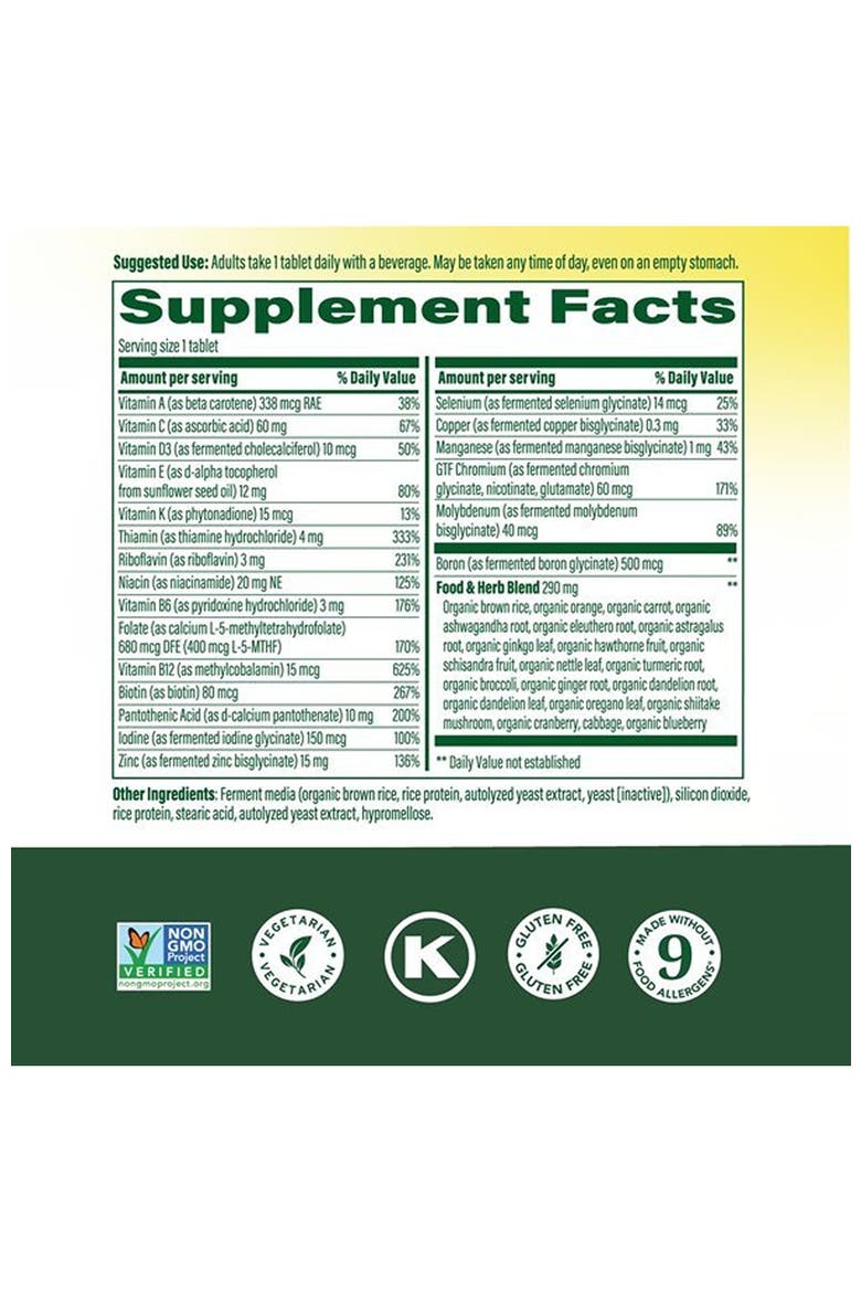 One Daily Multivitamin for Men 40+ with Methylated B12, Methylfolate. Vegetarian, 30 Tablets, Alternate, color, None