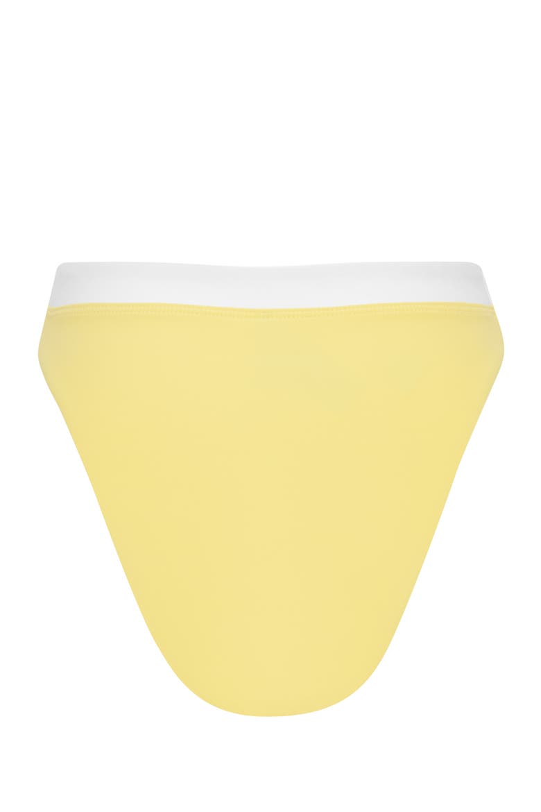 Blocked Skye High Waist Bikini Bottom, Alternate, color, Limoncello