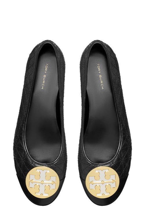 Tory Burch Claire Quilted Ballet Flat In Animal Print