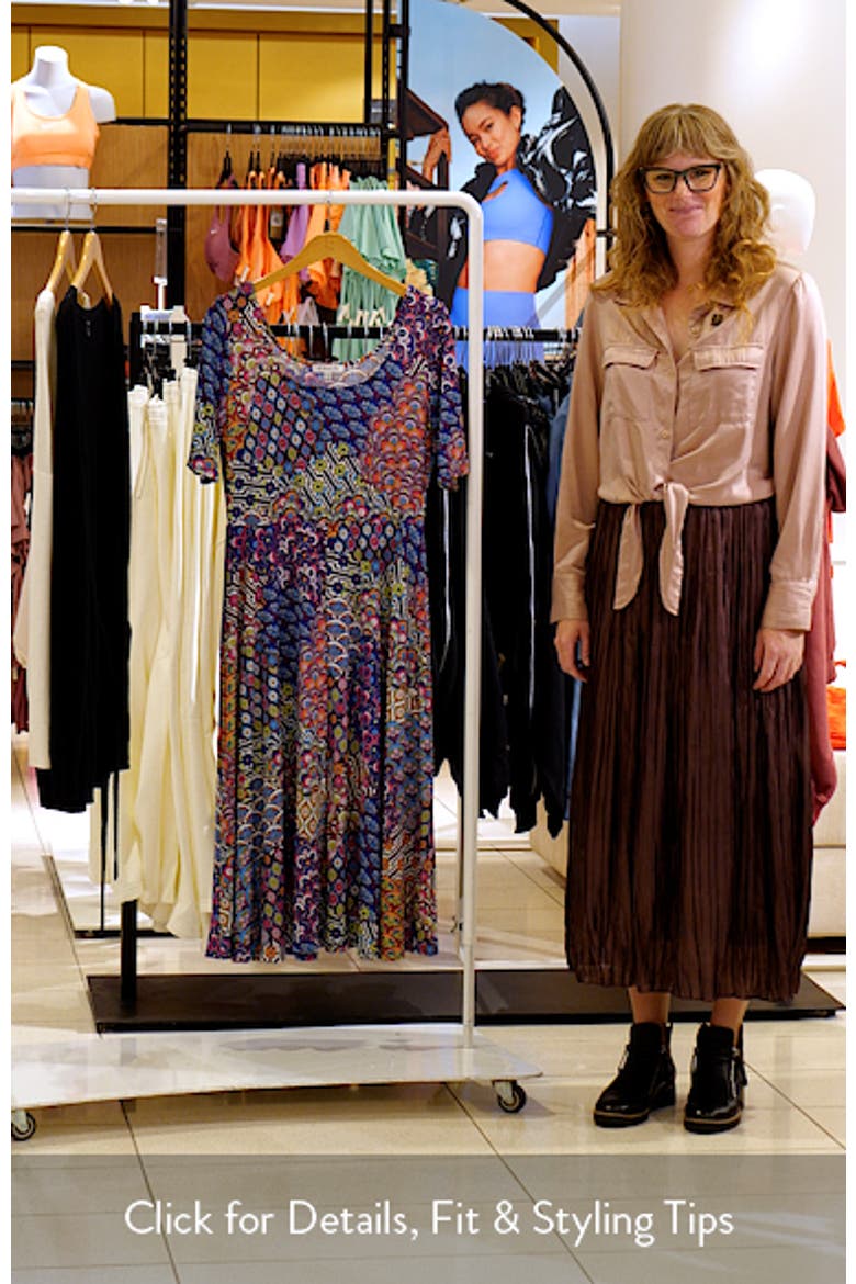 Mixed Print A-Line Midi Dress video