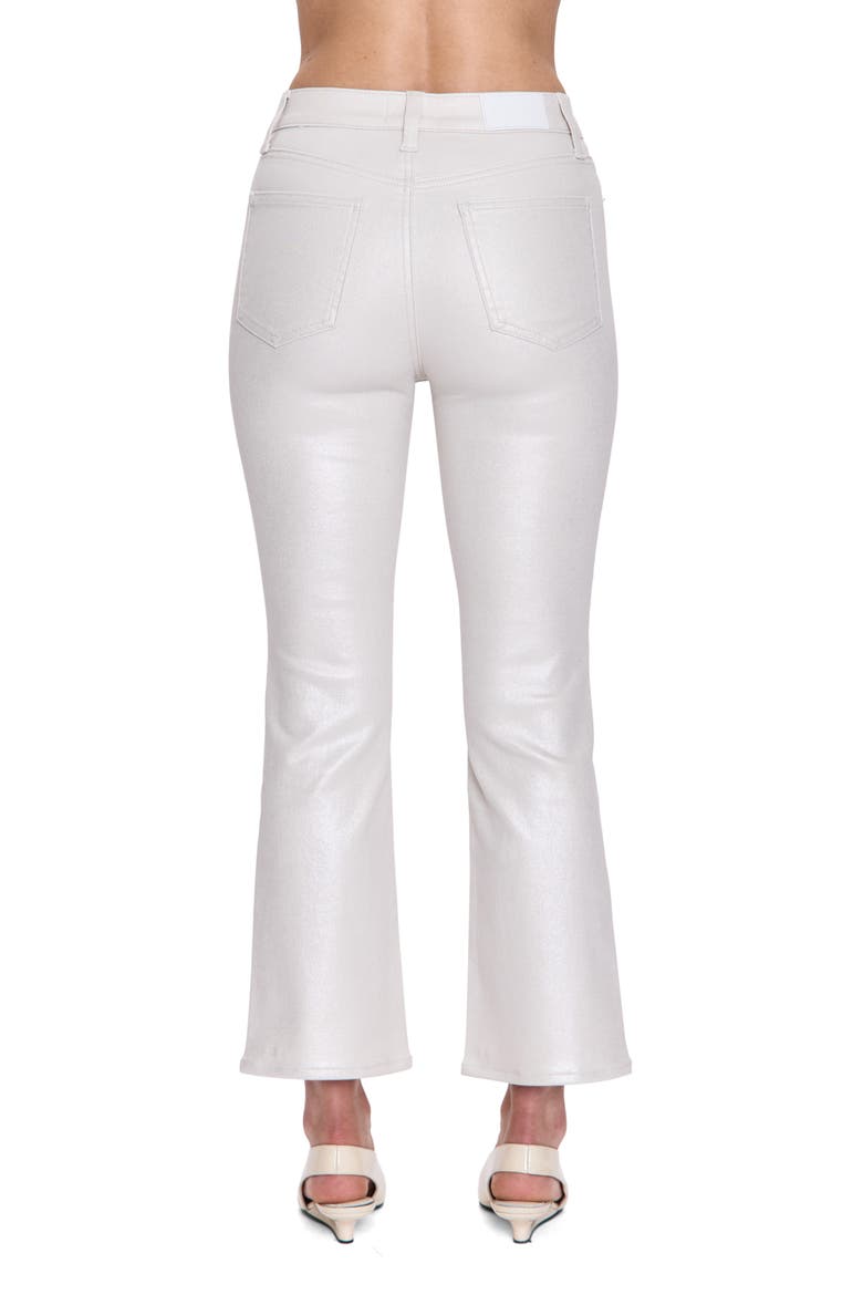Lennon Coated High Waist Ankle Bootcut Jeans, Alternate, color, IVORY LUSTER