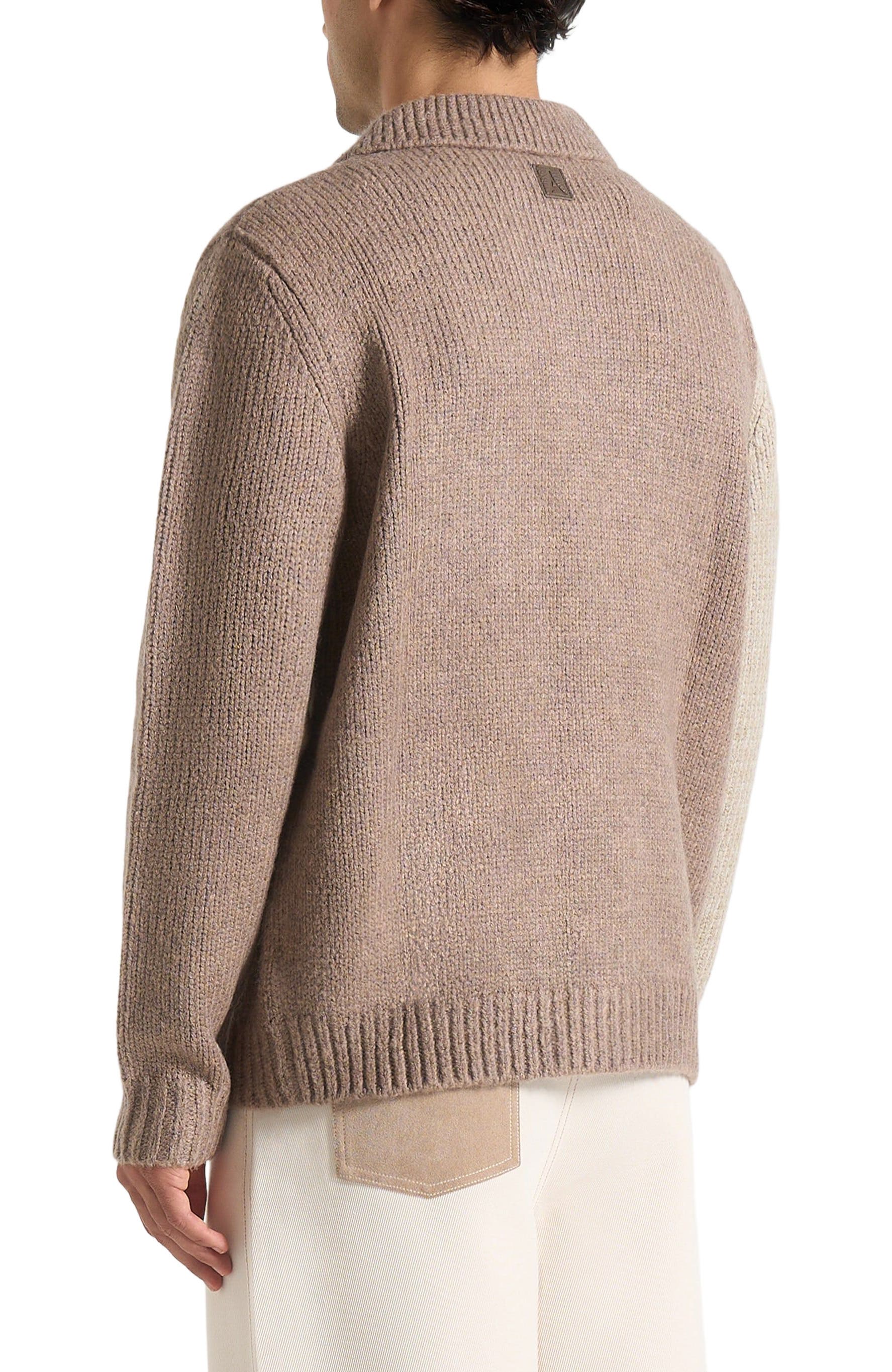 Manière De Voir Jean Mohair-Blend Colour Block Cardigan (Men) | Nordstrom