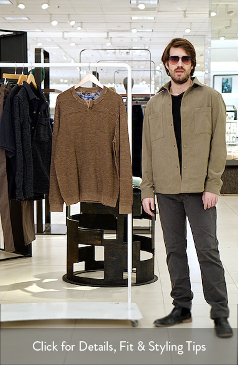 Saltwater Tide Abaco Cotton Split Neck Sweater, sales video thumbnail