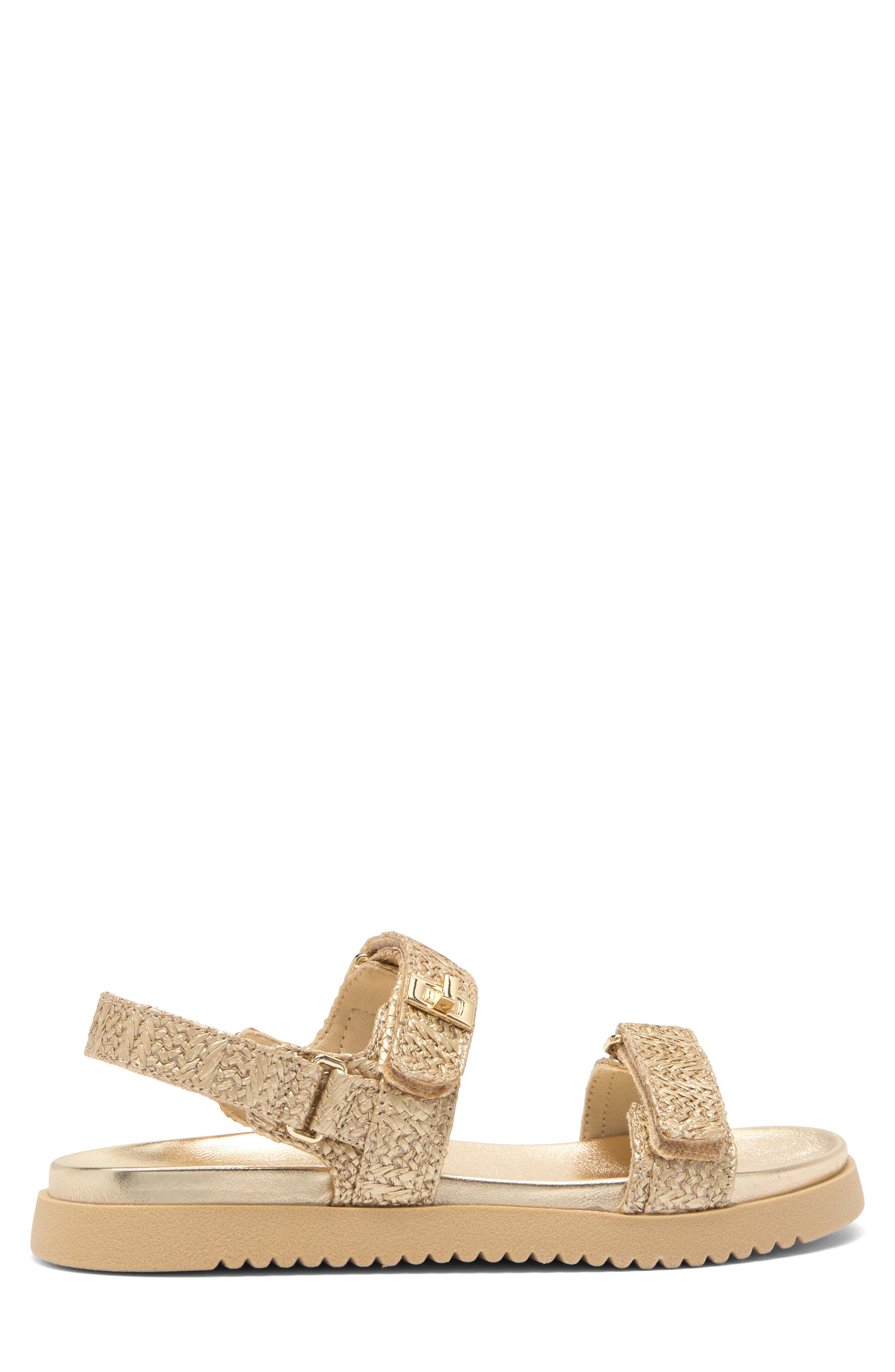 Mona Sandal, Alternate, color, GOLD RAFFIA