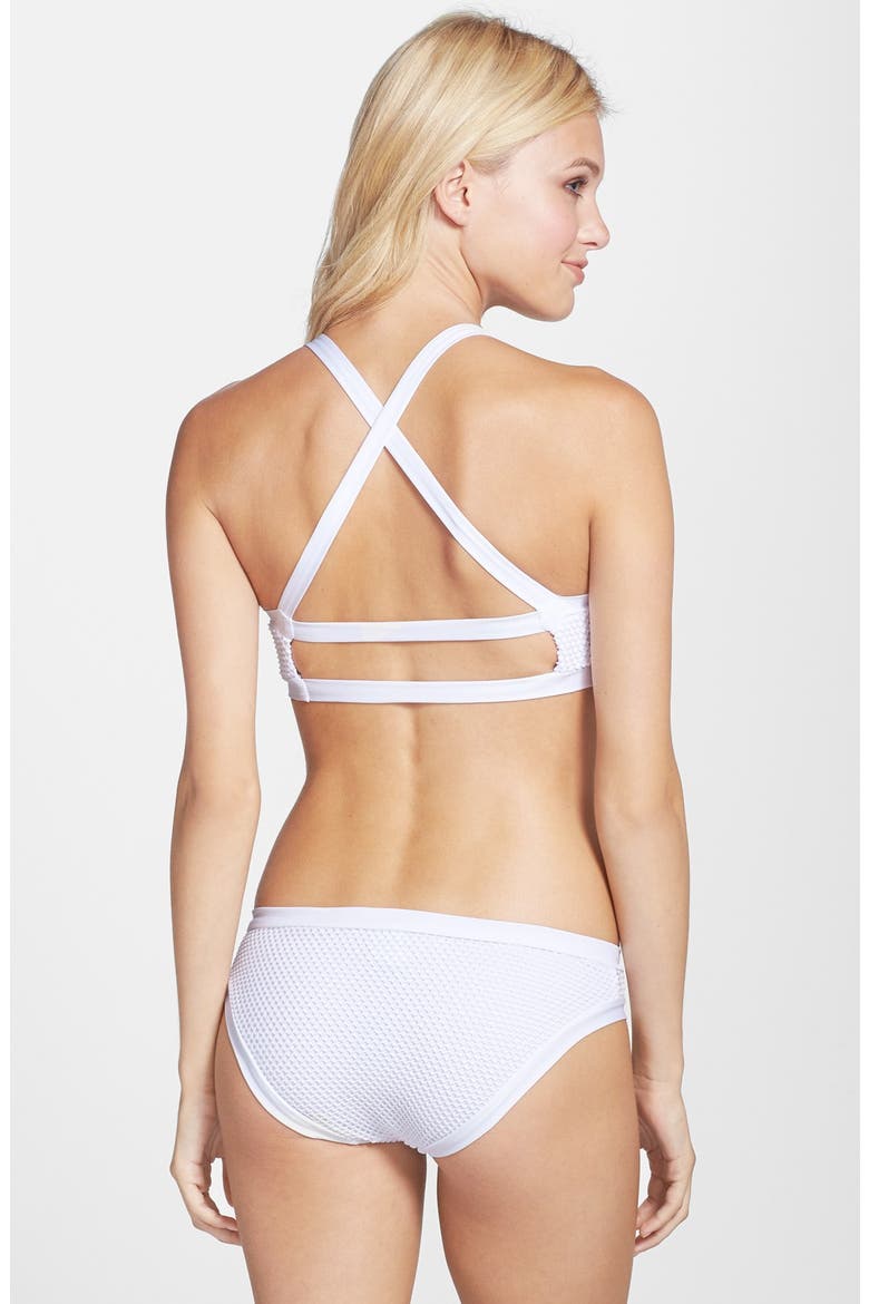 Mesh Hipster Bikini Bottoms, Alternate, color, WHITE