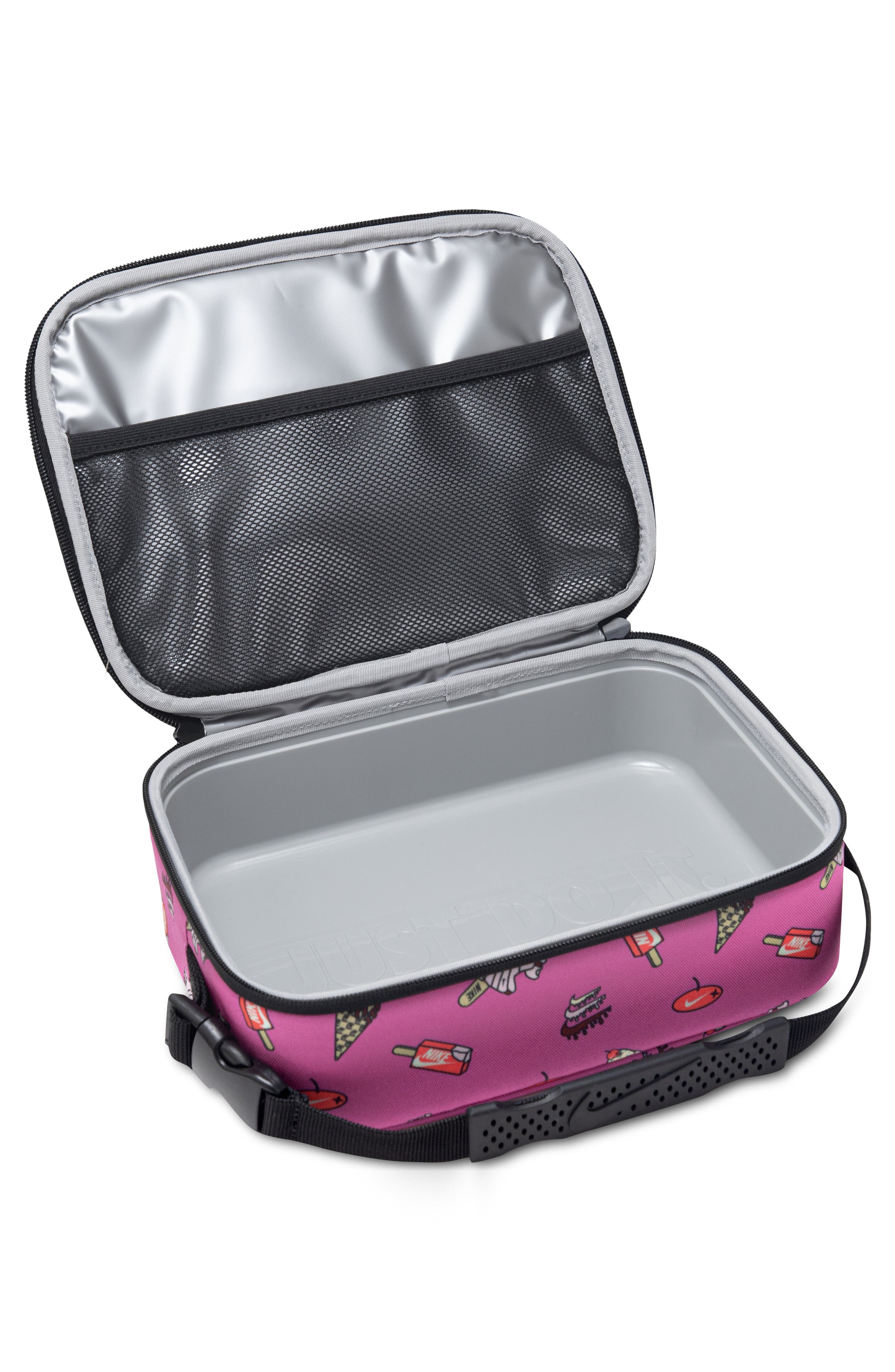 Nike Kids' Futura Hard Liner Lunchbox, Alternate, color, Black/ Playful Pink