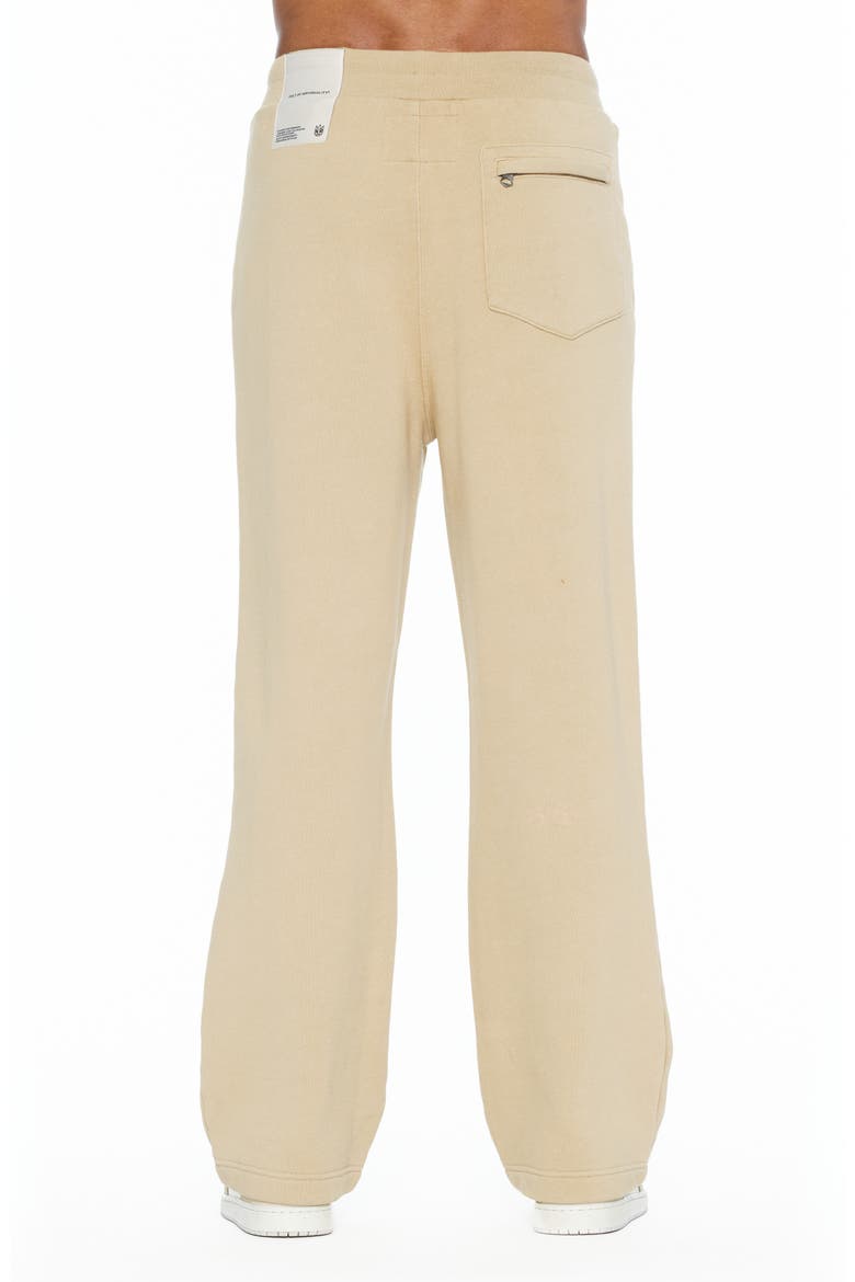 French Terry Wide Leg Sweatpants, Alternate, color, CREAM