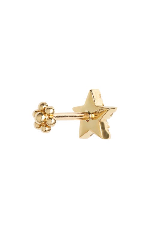 Maria Tash Diamond Star Threaded Stud Ear In Gold