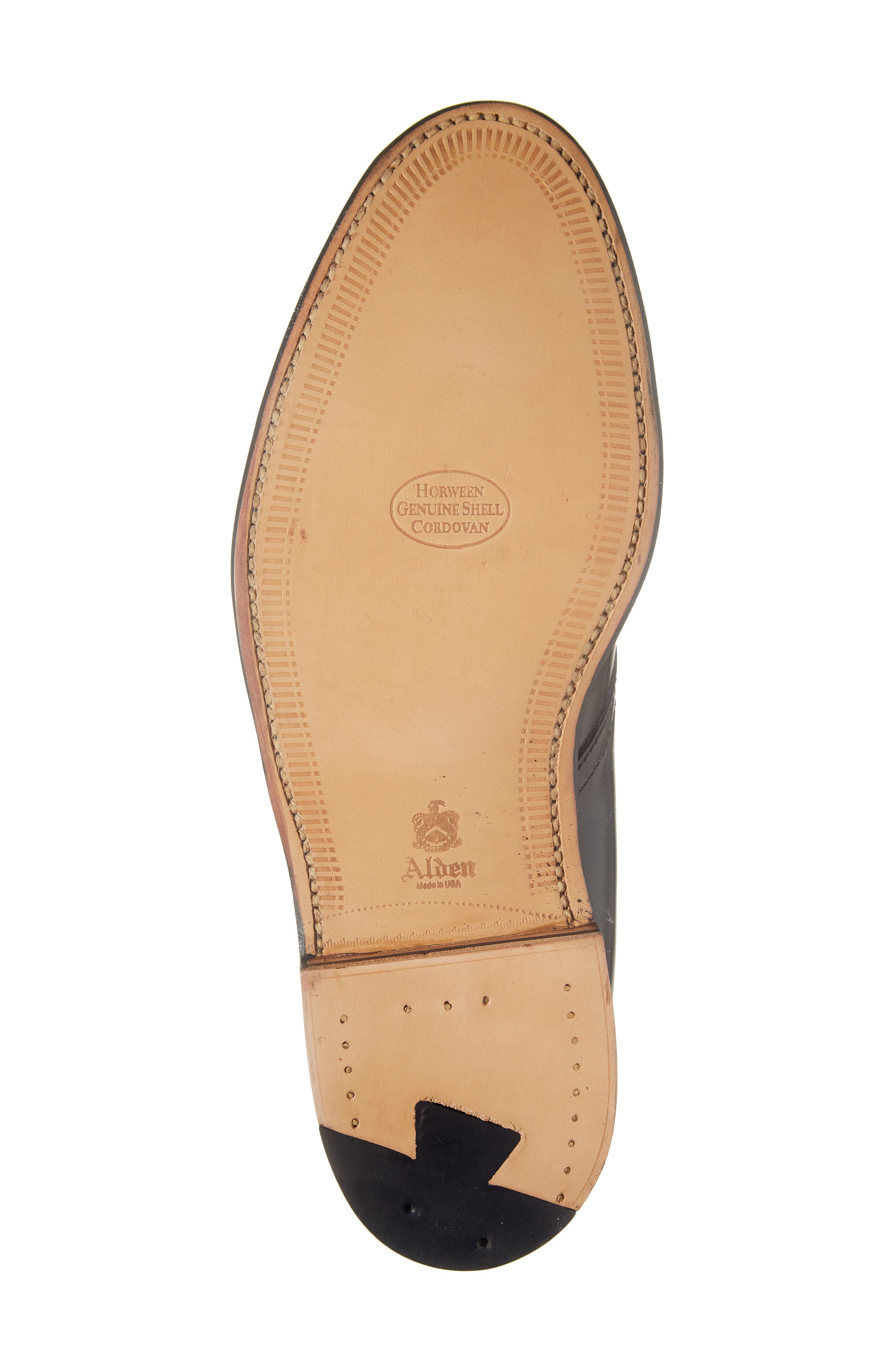 Alden Plain Toe Monk Strap Shoe, Alternate, color, Cordovan