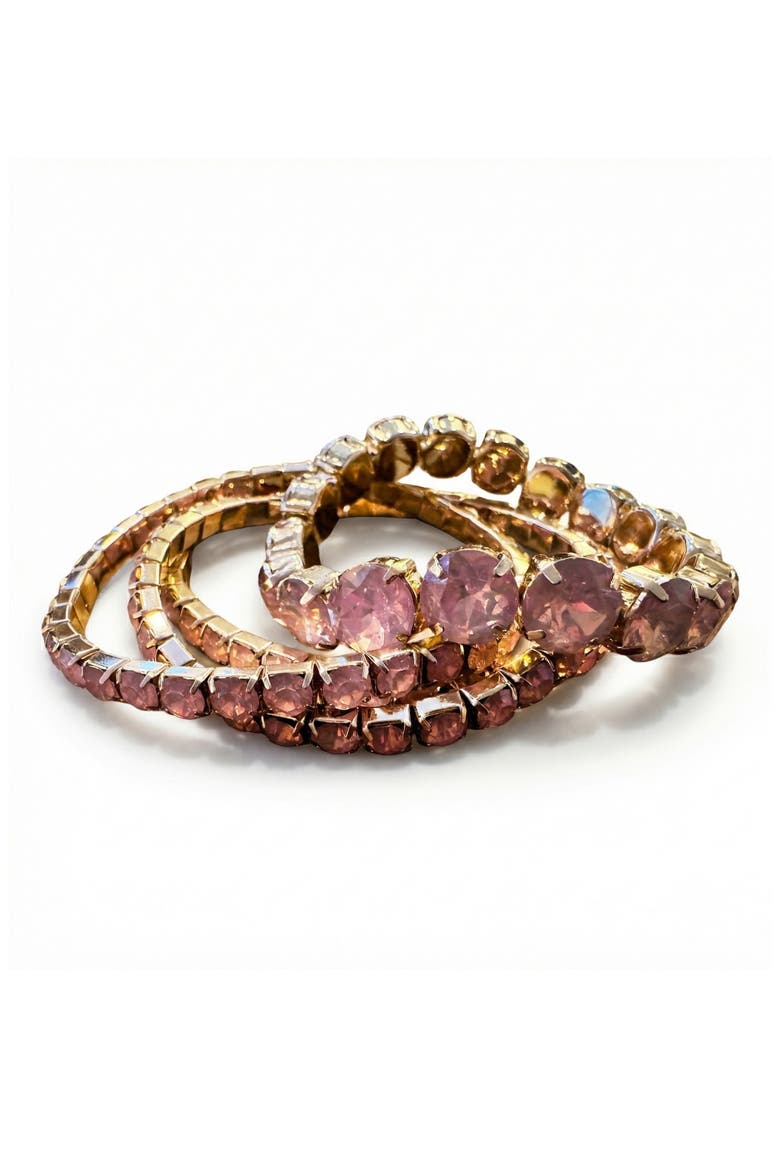 Maxi Crystal Stretch Bracelet, Main, color, LAVENDER