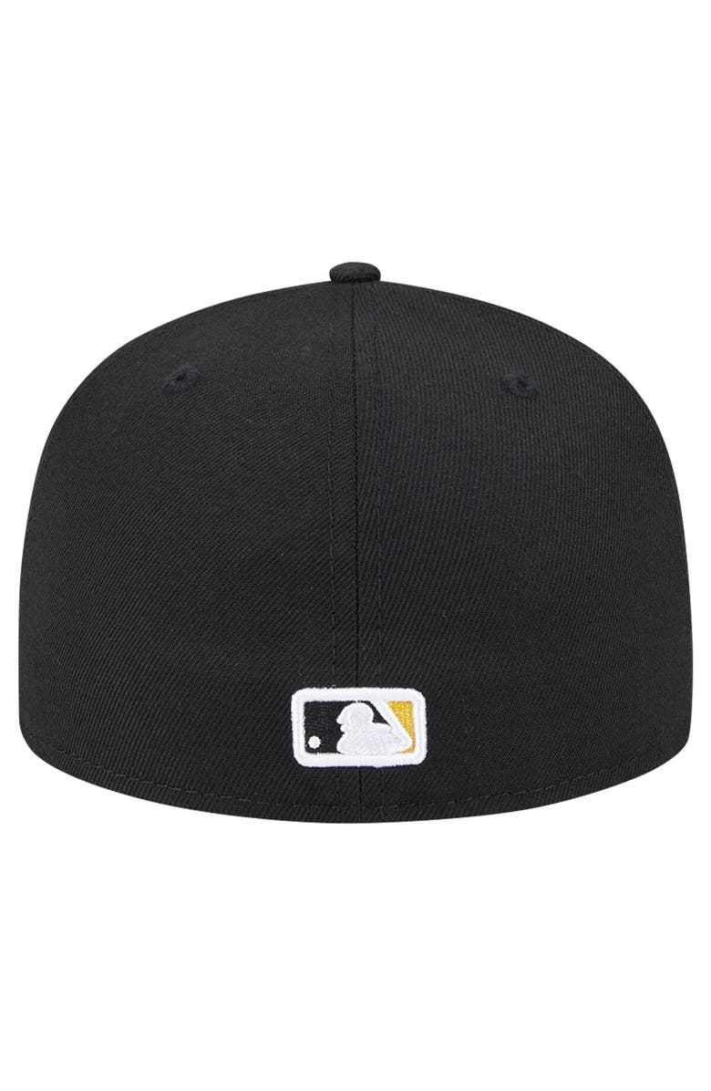 New Era Men's New Era Black Pittsburgh Pirates Checkered Undervisor 59FIFTY Fitted Hat, Alternate, color, Black
