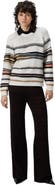 Missoni Crew Neck Striped Sweater In Wool, Mohair And Alpaca