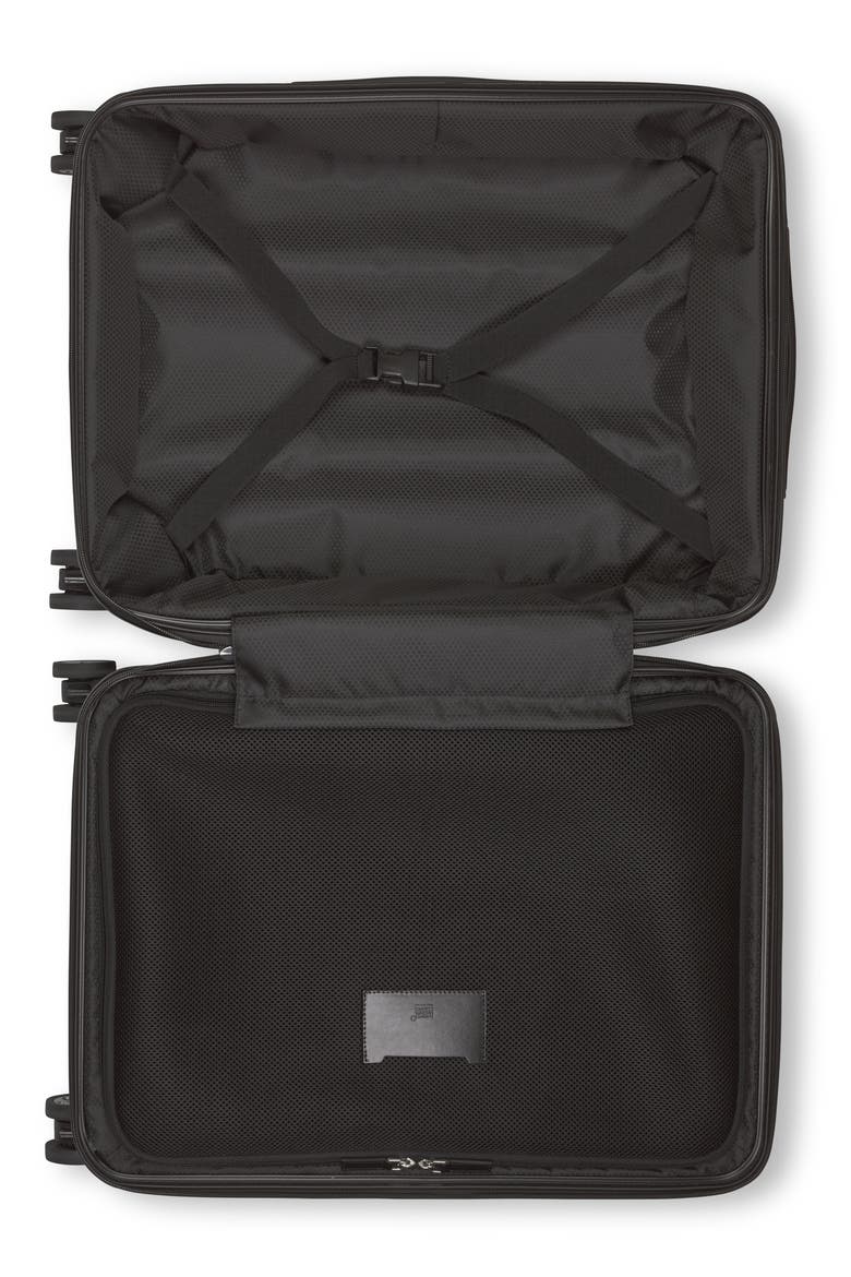 #MY4810 Cabin Trolley Carry-On Spinner Luggage, Alternate, color, BLACK