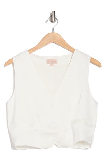 CIEBON CIEBON FRANKIE BUTTON FRONT CROP VEST