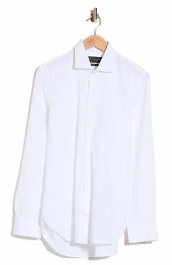 Slim Fit Solid Stretch Button-Up Shirt