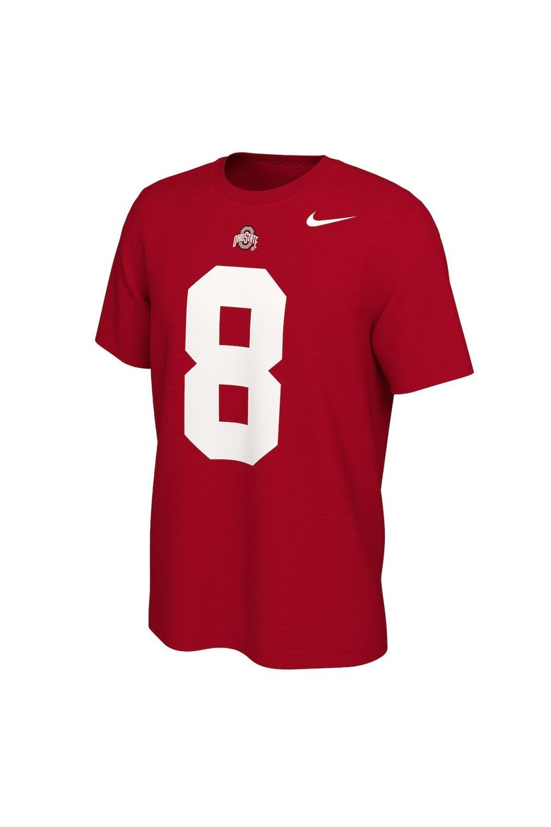 Men's Nike Trey Sermon Scarlet Ohio State Buckeyes Alumni Name & Number T-Shirt, Alternate, color, Scarlet