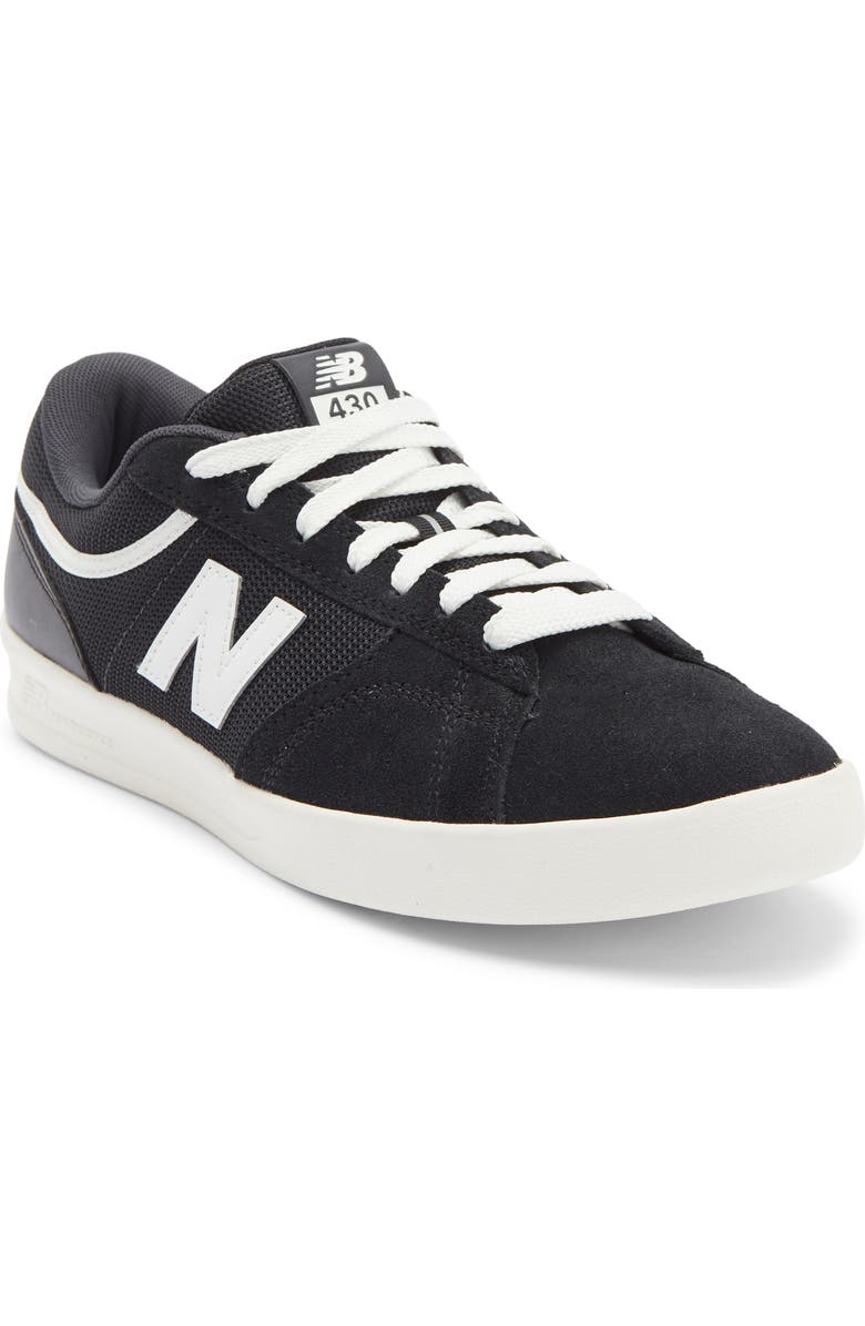 New Balance 430 Sneaker, Main, color, Black/ White