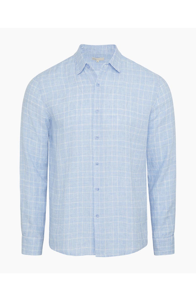 Onia Linen Long Sleeve Shirt, Alternate, color, Blue Multi