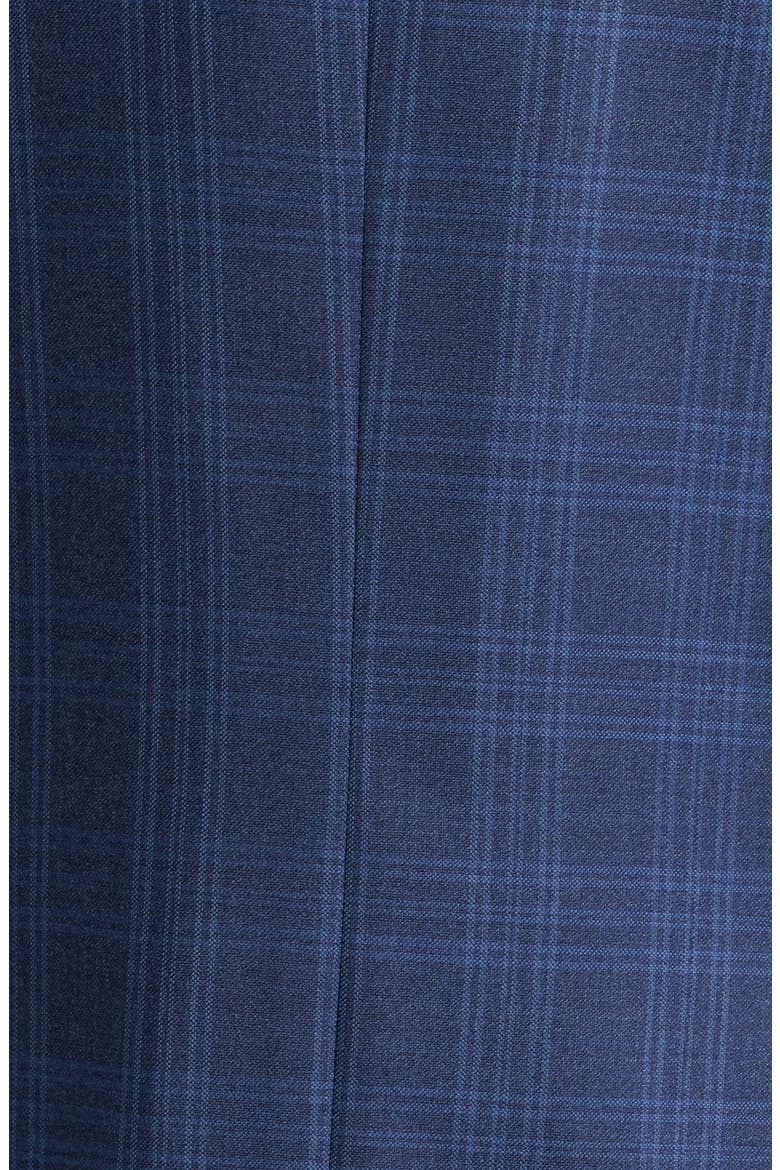Flynn Classic Fit Blue Plaid Wool Sport Coat, Alternate, color, BLUE